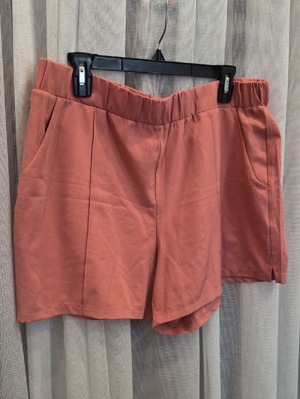 RBX Rust-Peach Elastic Waist Women's Shorts